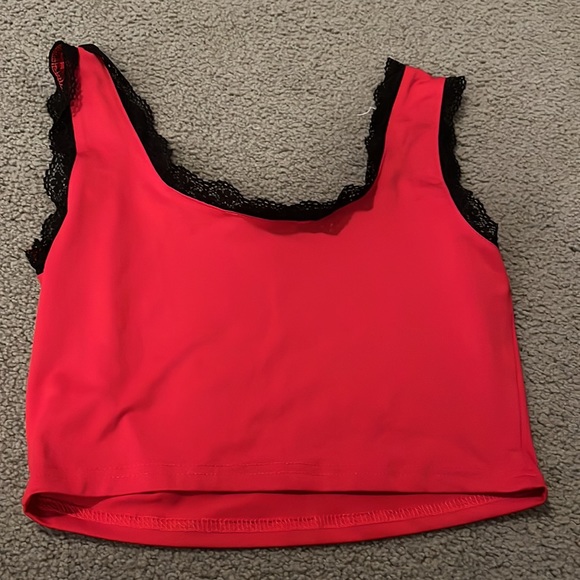shein graphic lace cropped tank top size xs - Picture 5 of 5